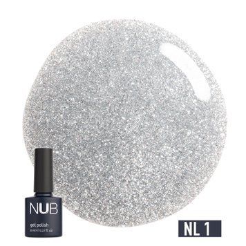 NUB Gel Polish Night Light 01 Clear Silver